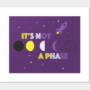 Not A Phase Non-binary Pride Posters and Art